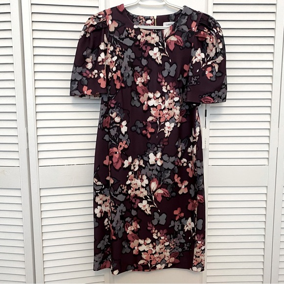 New Calvin Klein floral dress size 12 - Picture 2 of 5